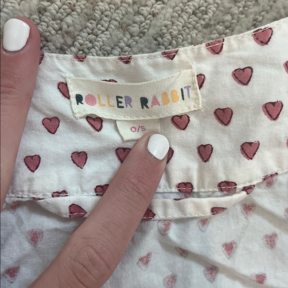 Roller Rabbit Pink Heart Print Robe - Picture 2 of 5
